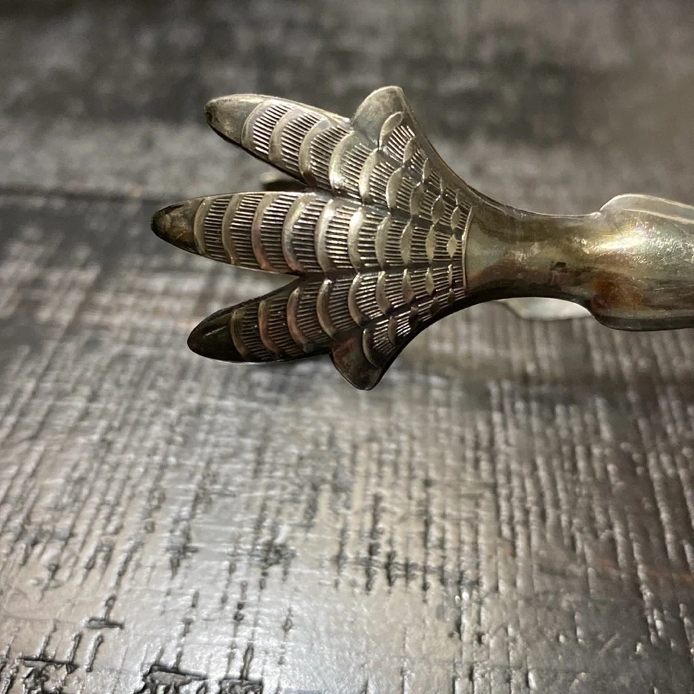 Early 20th Century Antique Bird Talon Sugar Nips Silver Plated Tongs!